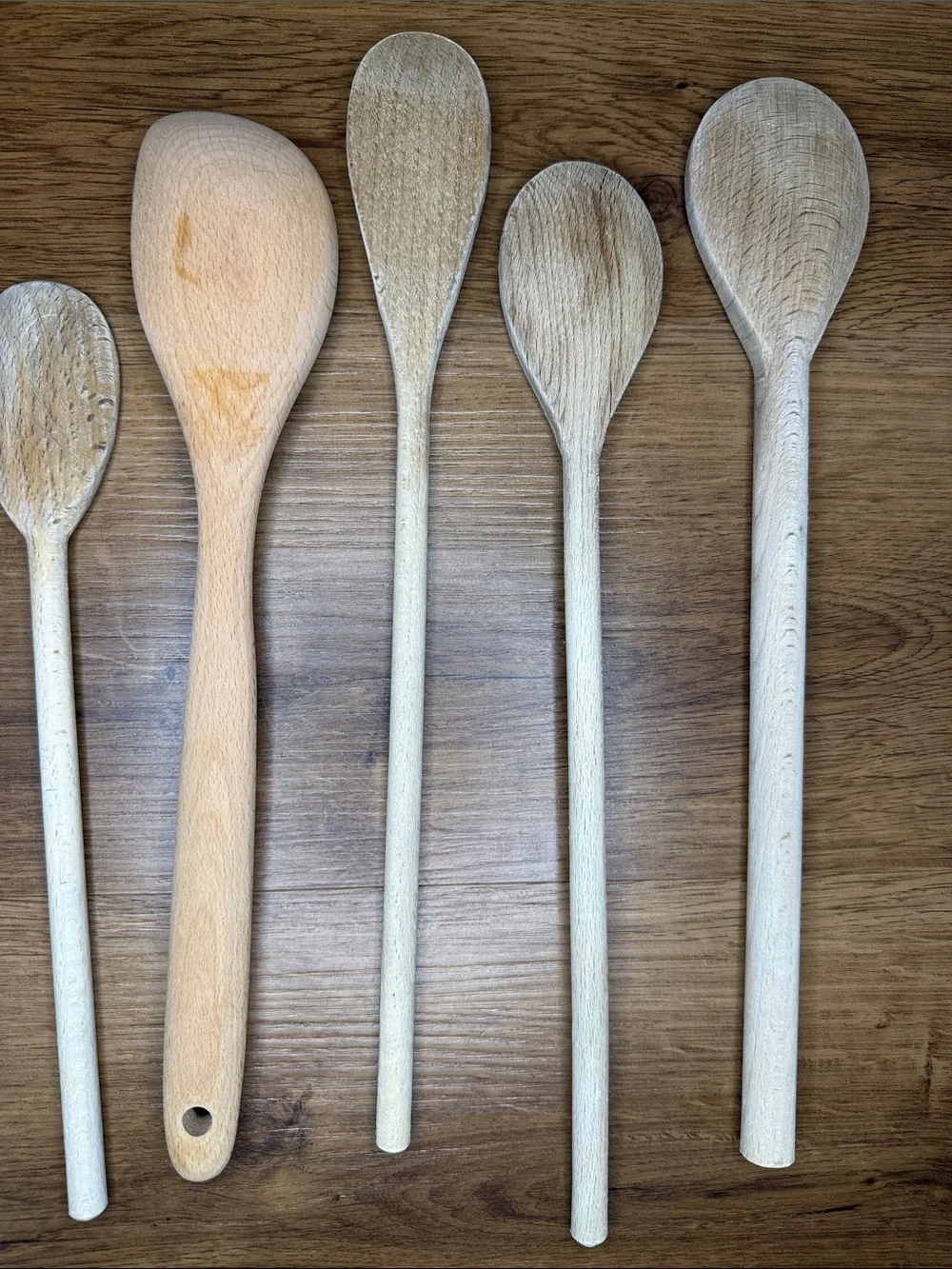 Wooden Spoons & Spatula Set Various Lengths & Sizes Farmhouse Country Cabincore